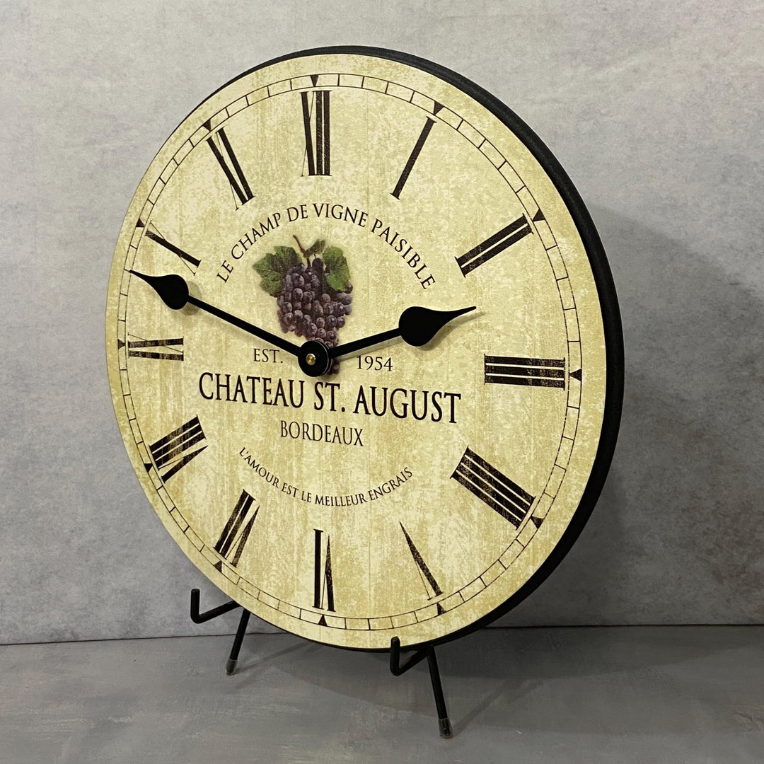 Wine Barrel Lid Wall Clock 3 - CustomBigClocks