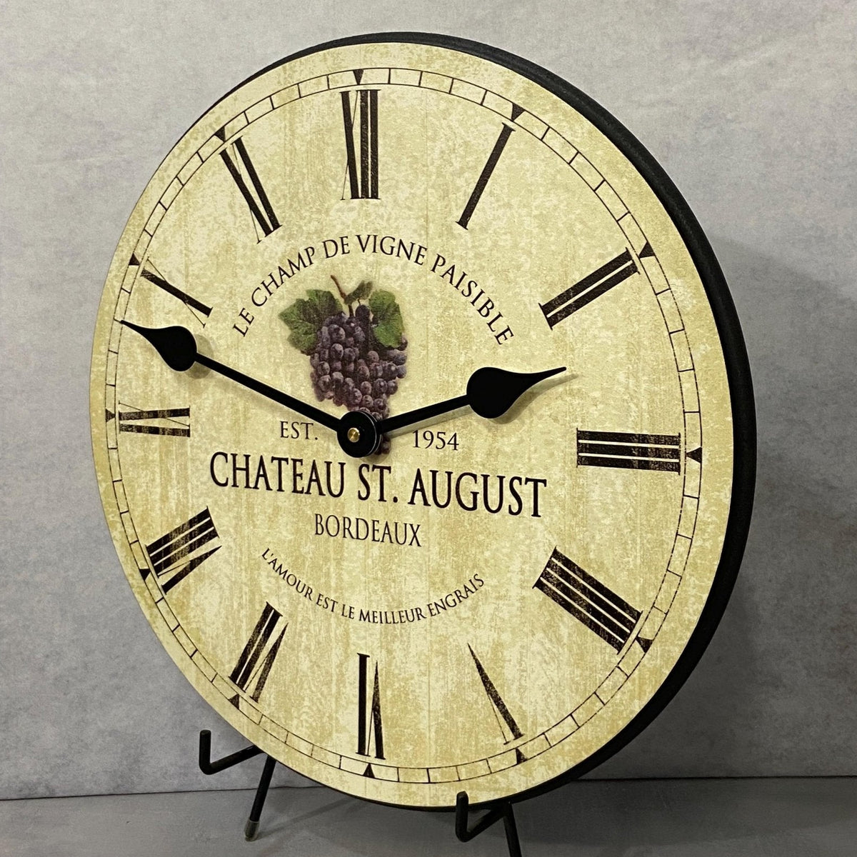 Wine Barrel Lid Wall Clock 3 - CustomBigClocks
