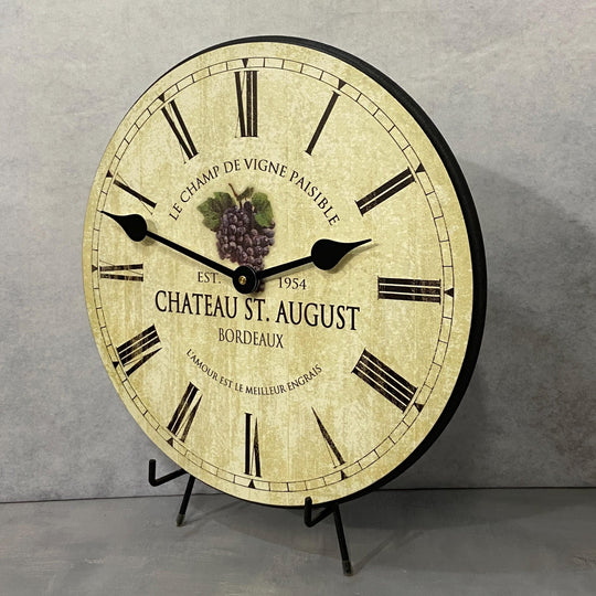 Wine Barrel Lid Wall Clock 3 - CustomBigClocks