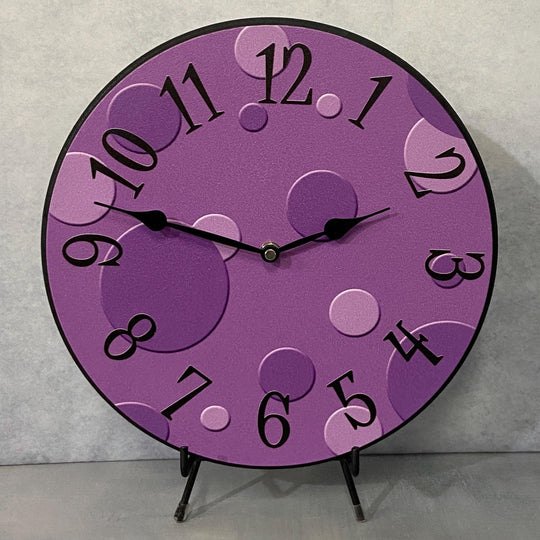 Purple Bubbles Wall Clock - CustomBigClocks