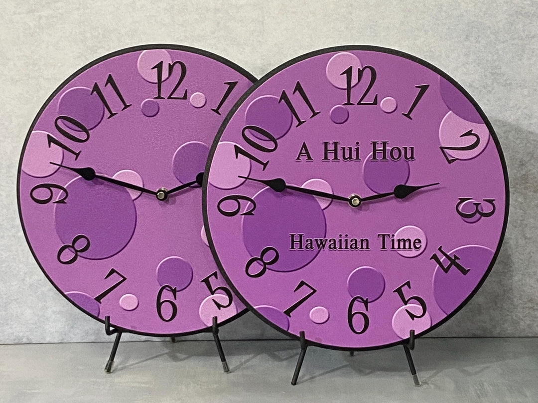 Purple Bubbles Wall Clock - CustomBigClocks