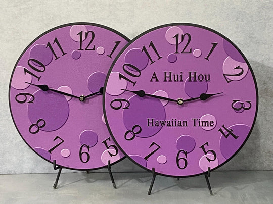 Purple Bubbles Wall Clock - CustomBigClocks