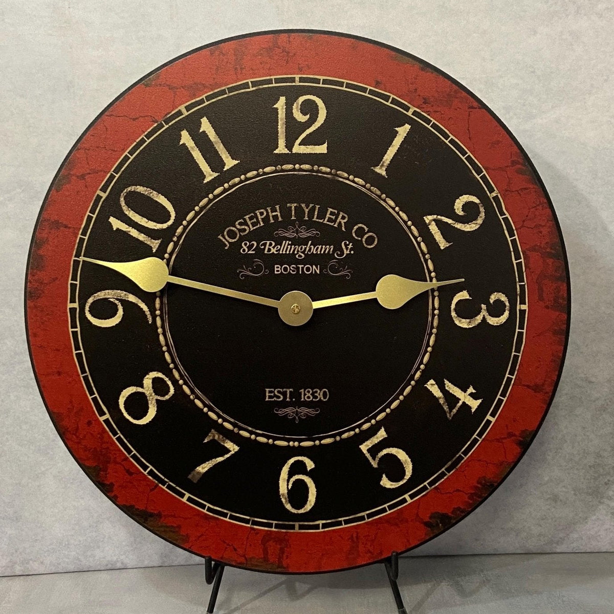 Bellingham Red Wall Clock - CustomBigClocks