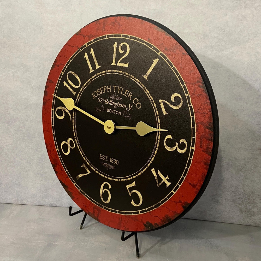 Bellingham Red Wall Clock - CustomBigClocks