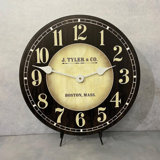 Landry Tan &amp; Black Wall Clock - CustomBigClocks