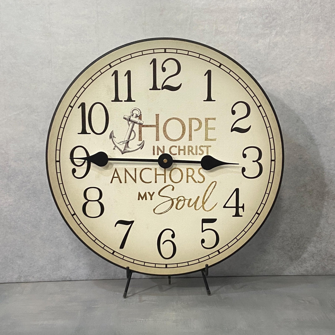 Hope In Christ Anchors My Soul Wall Clock - CustomBigClocks