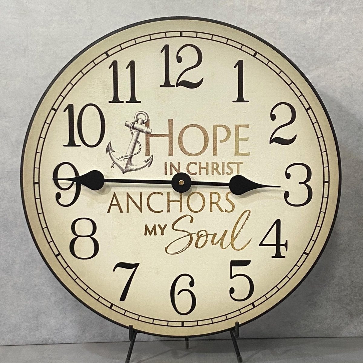 Hope In Christ Anchors My Soul Wall Clock - CustomBigClocks