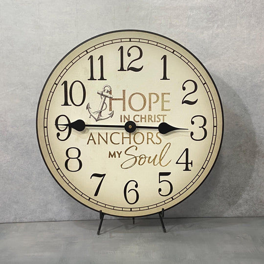 Hope In Christ Anchors My Soul Wall Clock - CustomBigClocks