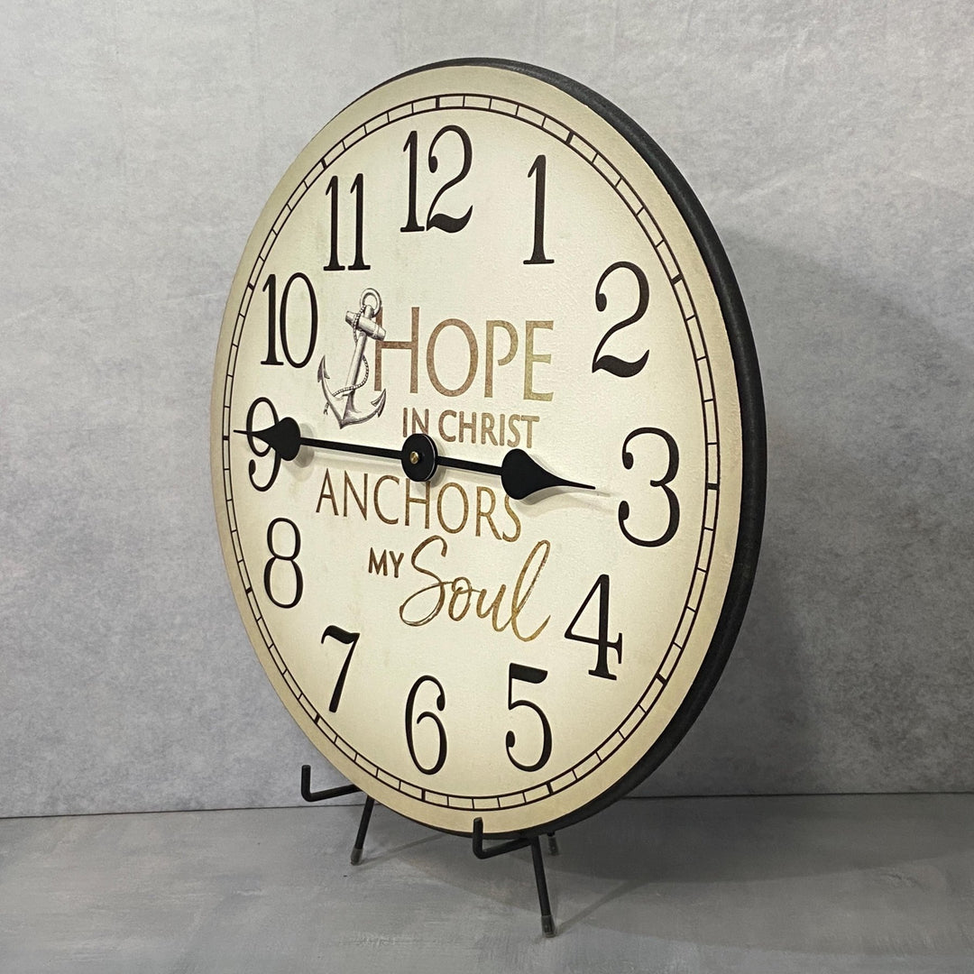 Hope In Christ Anchors My Soul Wall Clock - CustomBigClocks