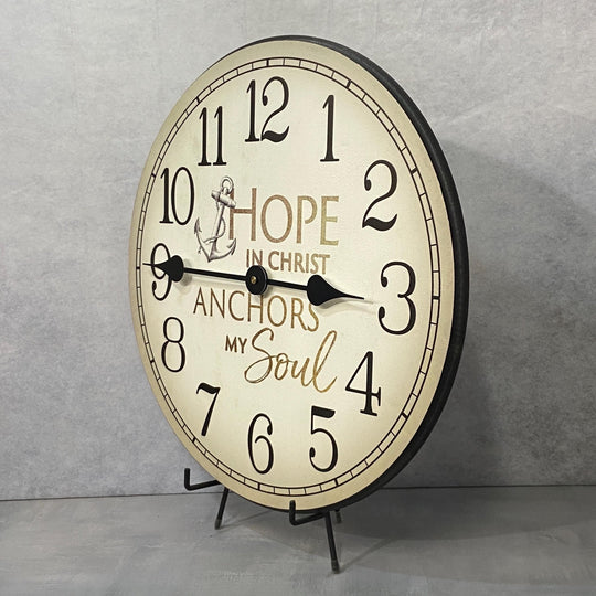 Hope In Christ Anchors My Soul Wall Clock - CustomBigClocks