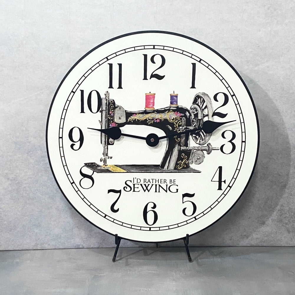 I'd Rather Be Sewing Wall Clock - CustomBigClocks