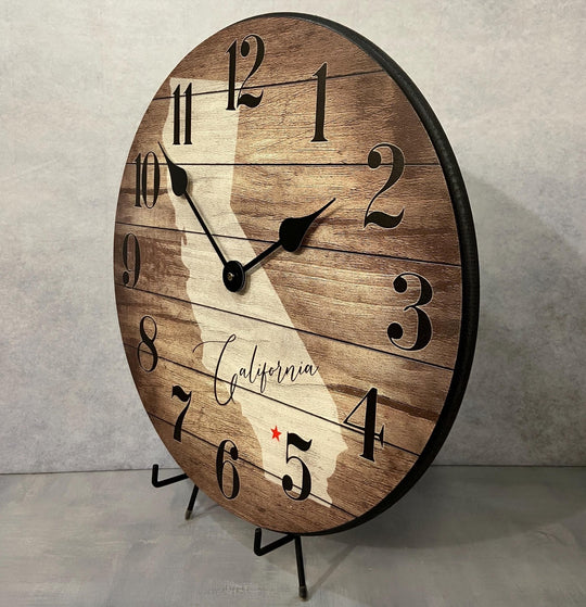 California State Clock Or ANY State Wall Clock - CustomBigClocks
