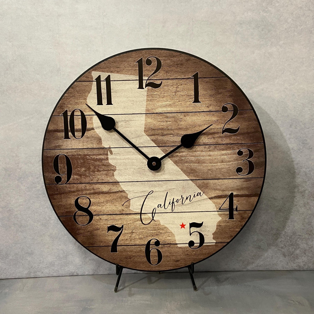 California State Clock Or ANY State Wall Clock - CustomBigClocks