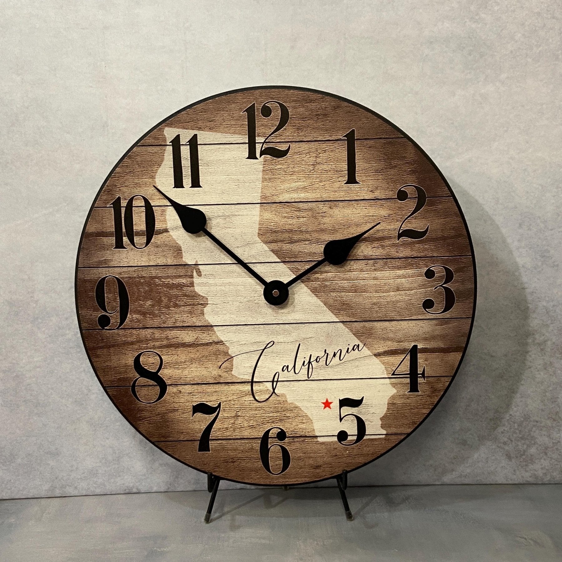 California State Clock Or ANY State Wall Clock - CustomBigClocks