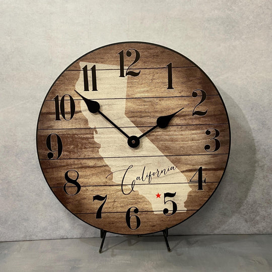 California State Clock Or ANY State Wall Clock - CustomBigClocks