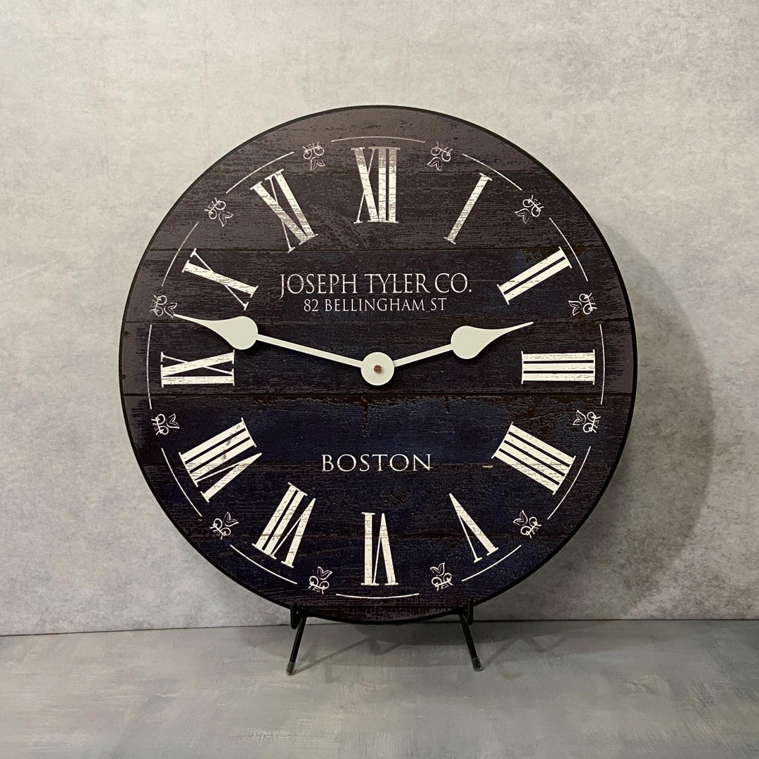 Barnwood Navy Blue Wall Clock - CustomBigClocks