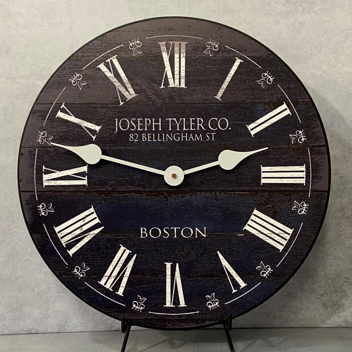 Barnwood Navy Blue Wall Clock - CustomBigClocks