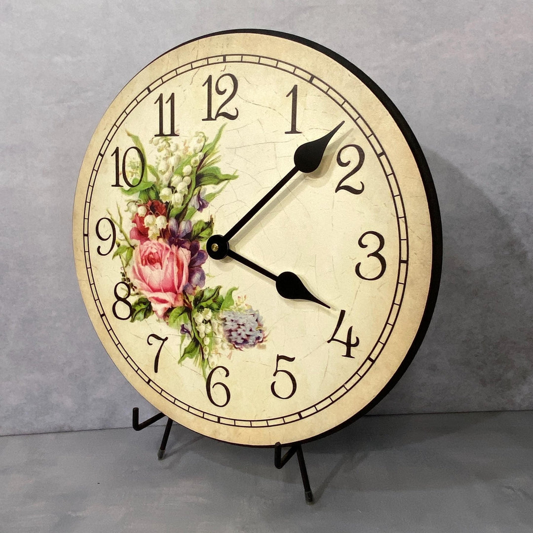Country Floral Wall Clock - CustomBigClocks
