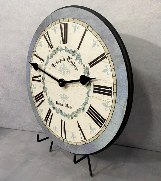 Blue Flower Wall Clock - CustomBigClocks