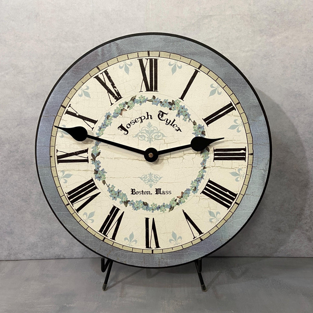 Blue Flower Wall Clock - CustomBigClocks