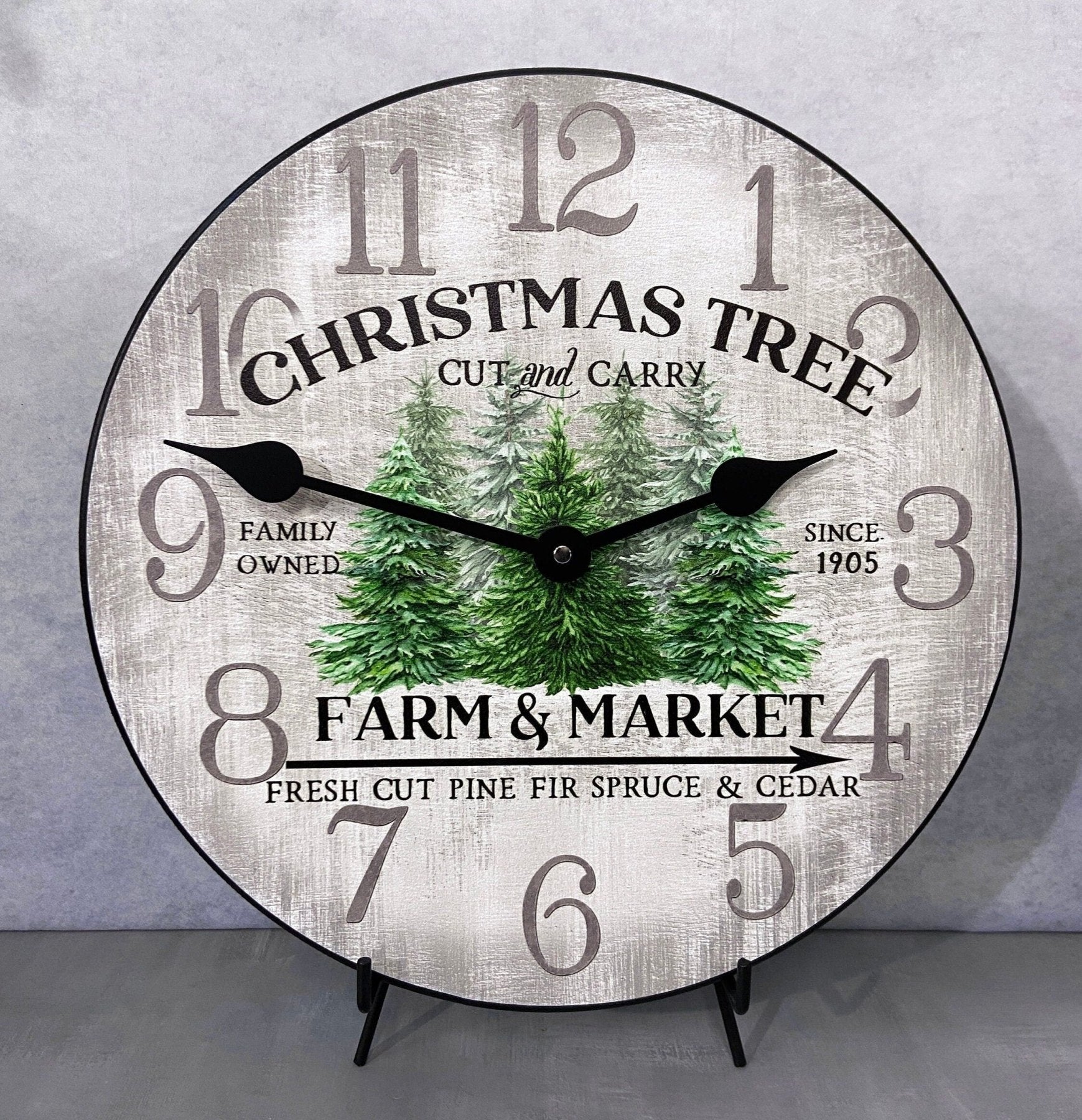 Christmas Tree Clock - CustomBigClocks