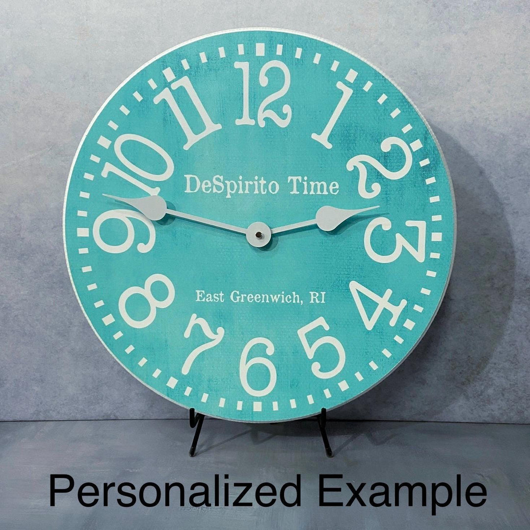 Turquoise Wall Clock - CustomBigClocks
