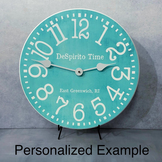 Turquoise Wall Clock - CustomBigClocks