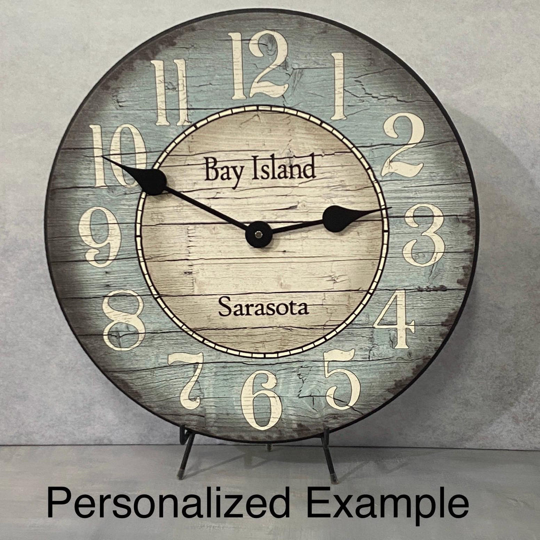 Boston Harbor Blue Wall Clock - CustomBigClocks
