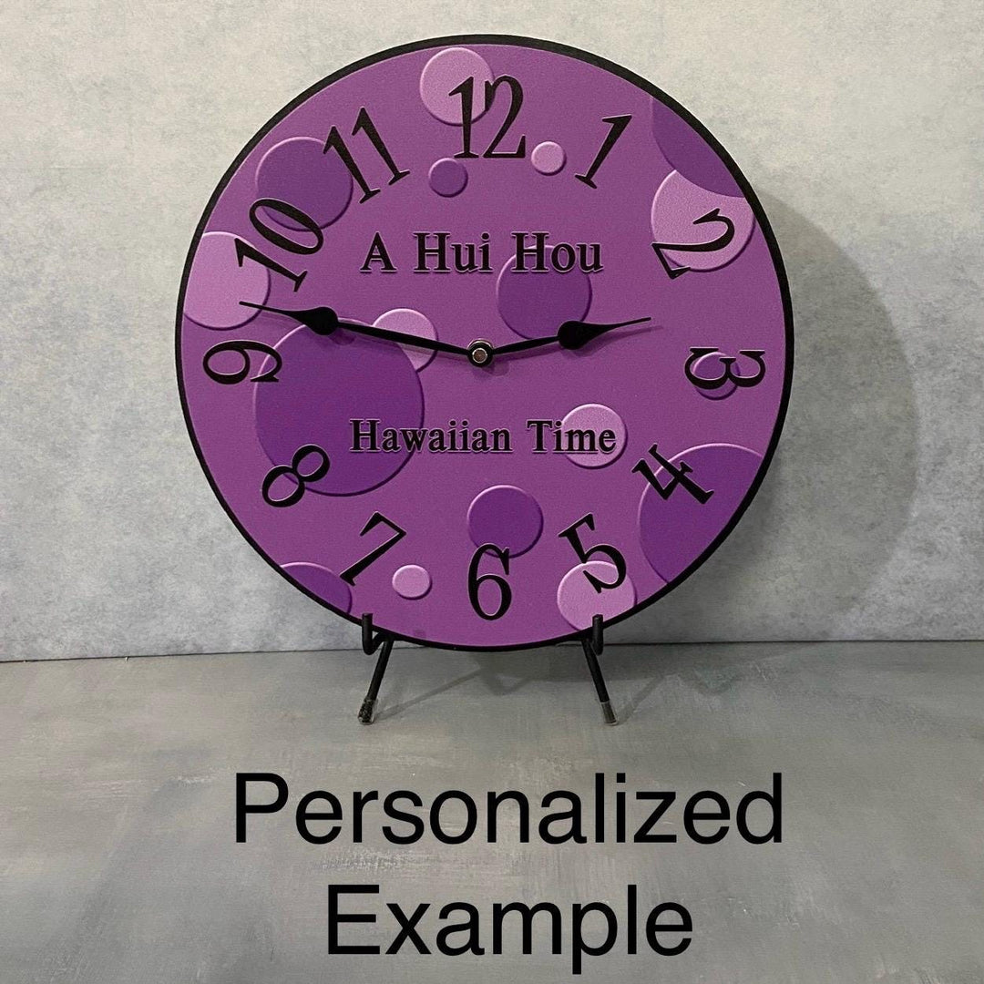 Purple Bubbles Wall Clock - CustomBigClocks