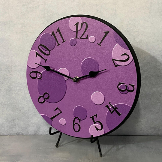 Purple Bubbles Wall Clock - CustomBigClocks