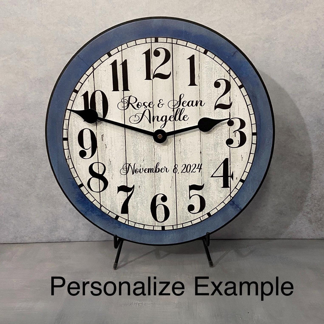Enjoy Life Blue Wall Clock - CustomBigClocks