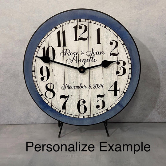 Enjoy Life Blue Wall Clock - CustomBigClocks