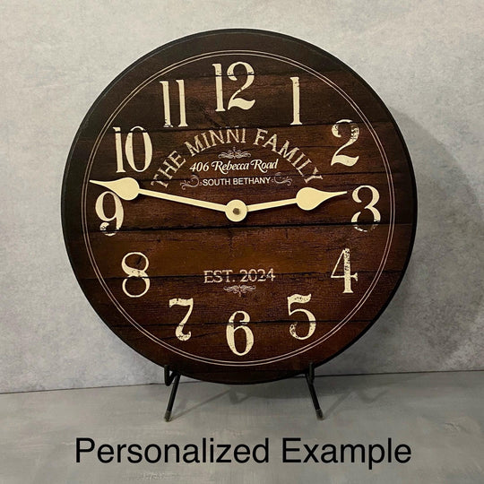 Chestnut Brown Wall Clock - CustomBigClocks