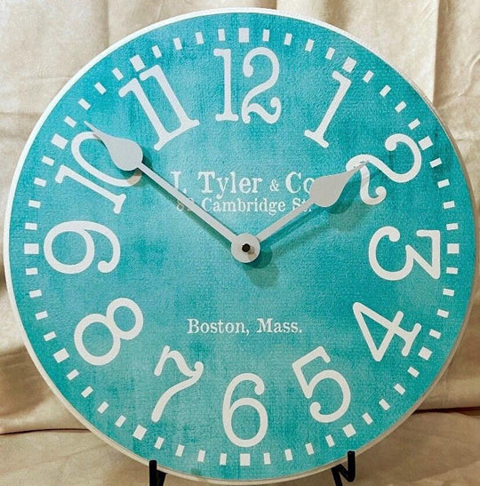 Turquoise Wall Clock - CustomBigClocks
