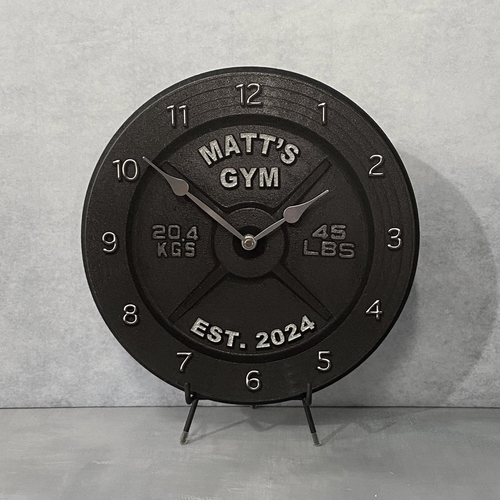 Personalized Barbell Wall Clock - CustomBigClocks