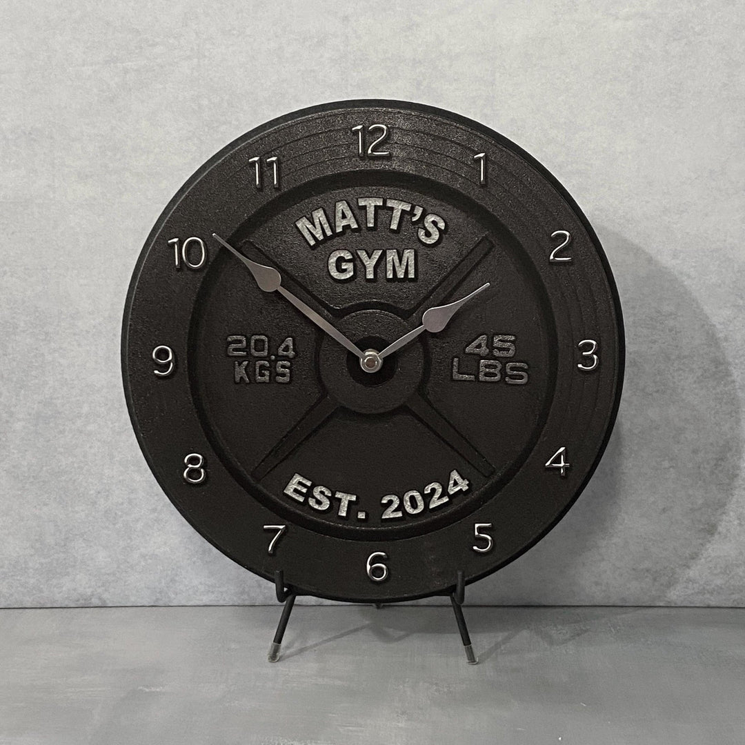 Personalized Barbell Wall Clock - CustomBigClocks
