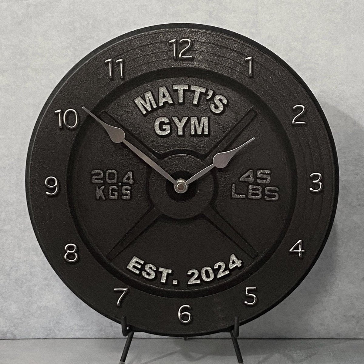 Personalized Barbell Wall Clock - CustomBigClocks