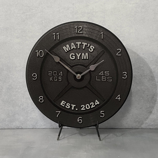 Personalized Barbell Wall Clock - CustomBigClocks