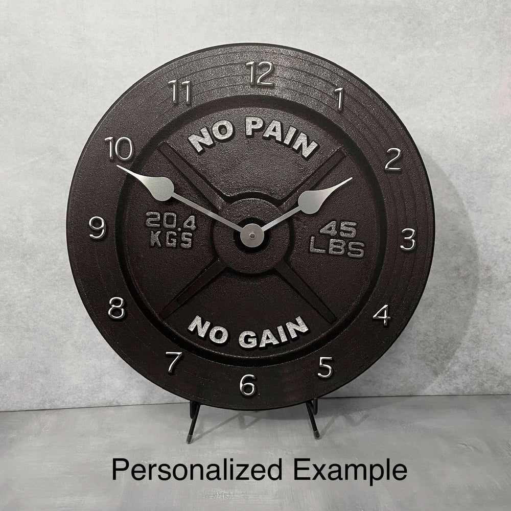 Personalized Barbell Wall Clock - CustomBigClocks