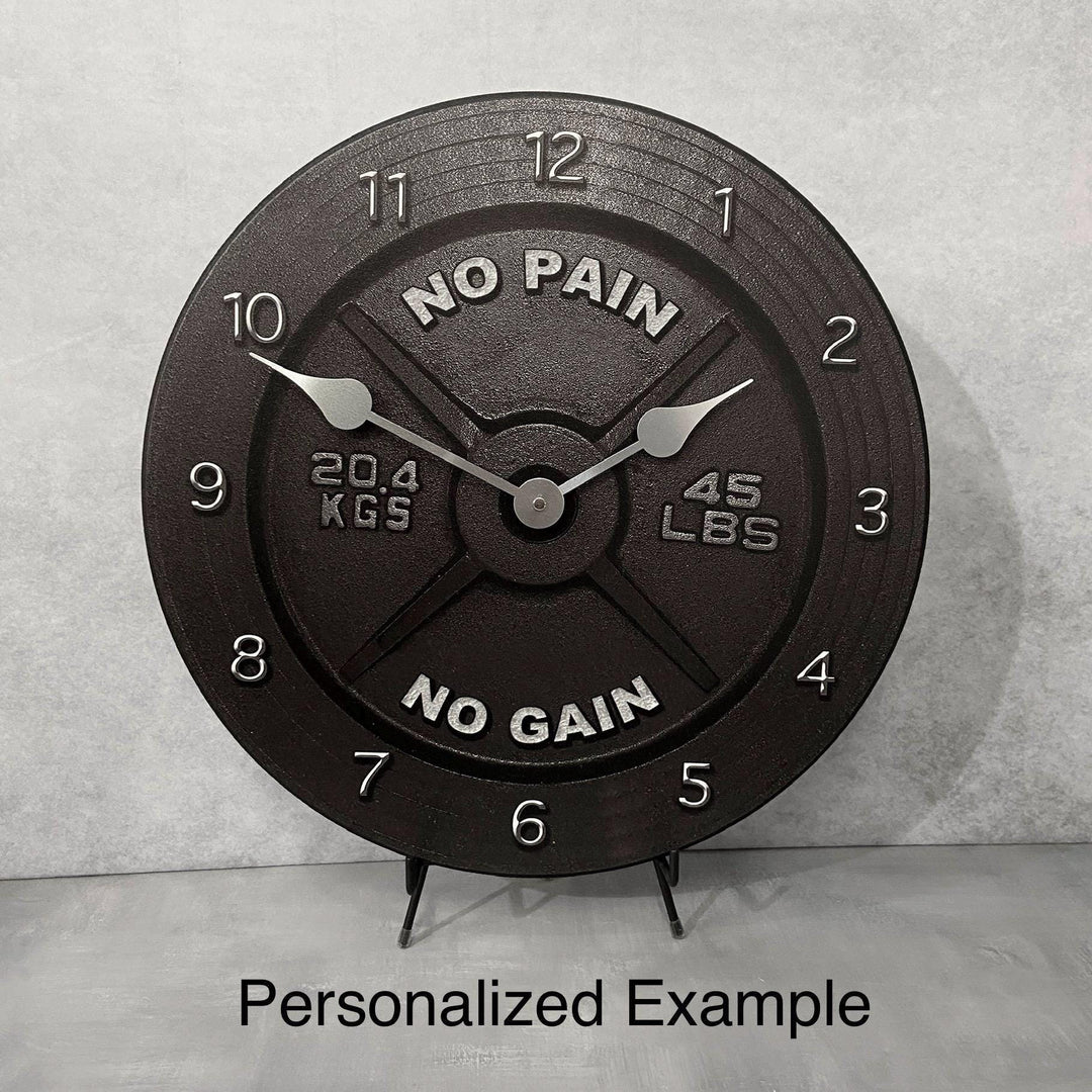 Personalized Barbell Wall Clock - CustomBigClocks