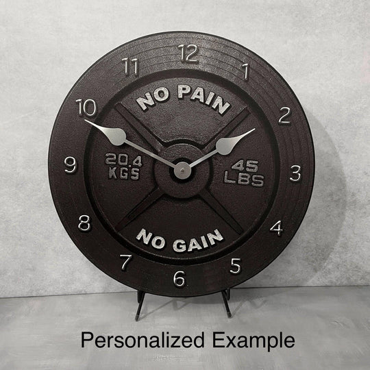 Personalized Barbell Wall Clock - CustomBigClocks