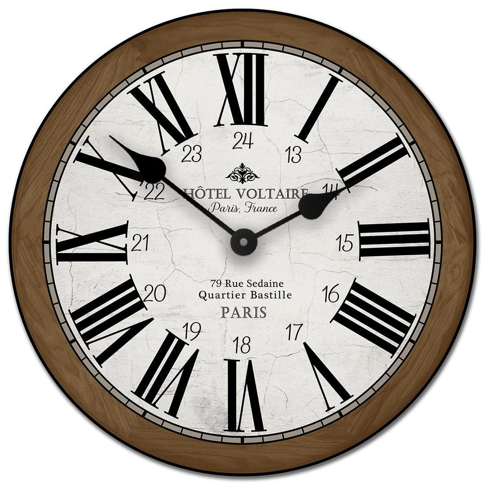 Hotel Voltaire Brown Clock - CustomBigClocks