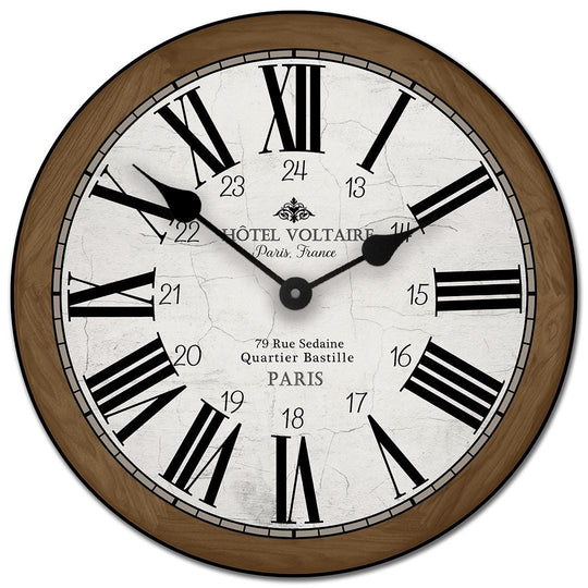 Hotel Voltaire Brown Clock - CustomBigClocks