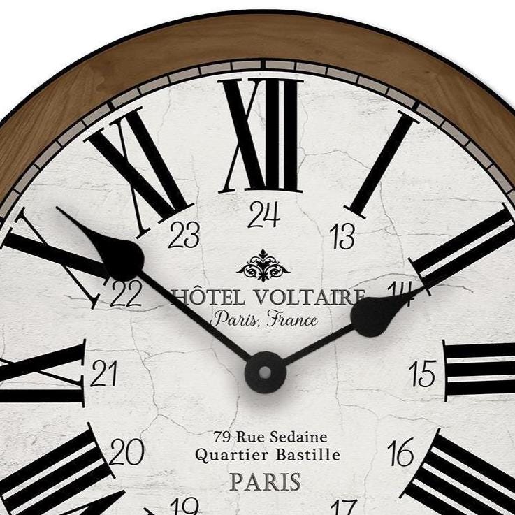 Hotel Voltaire Brown Clock - CustomBigClocks