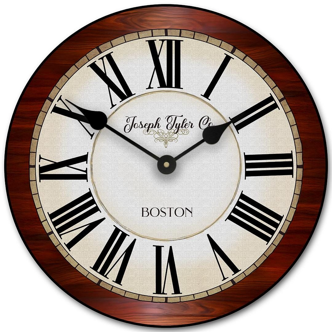 Cherry Wood Wall Clock - CustomBigClocks