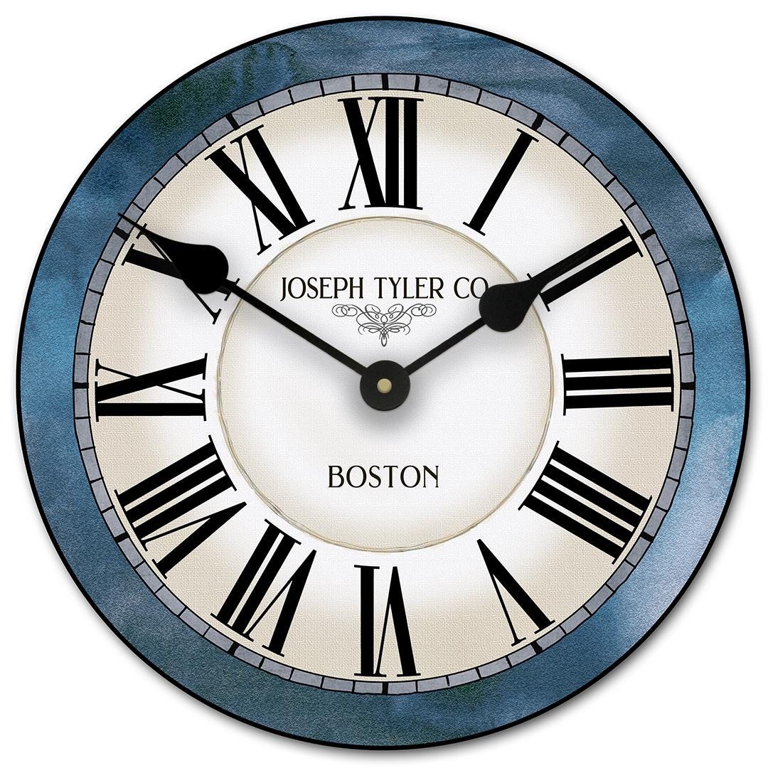 Carolina Blue Wall Clock (non distressed) - CustomBigClocks