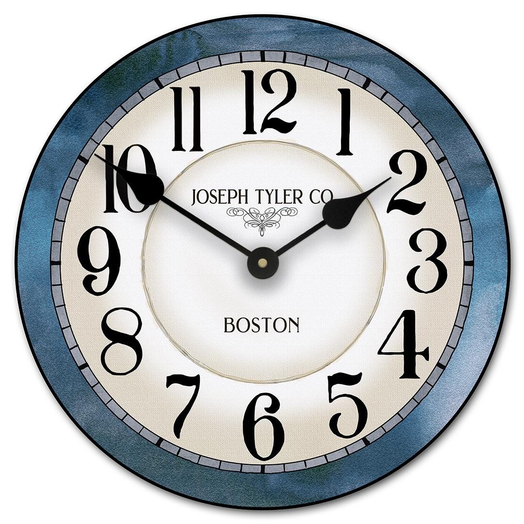 Carolina Blue Wall Clock (non distressed) - CustomBigClocks