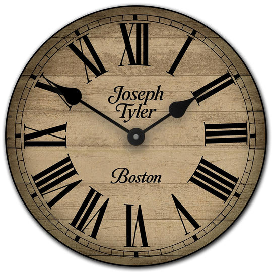Parson Wood Wall Clock - CustomBigClocks