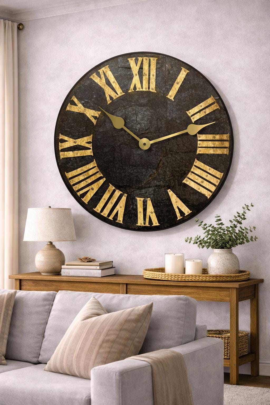 Garden Slate Wall Clock - CustomBigClocks