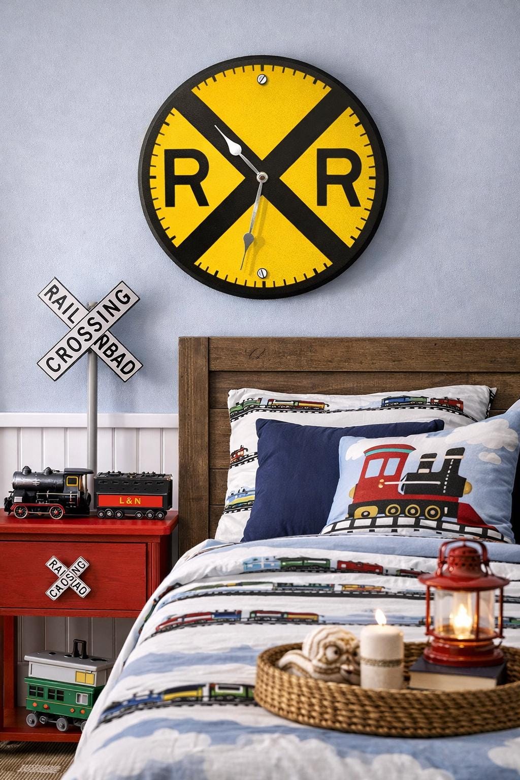Railroad Crossing Wall Clock - CustomBigClocks